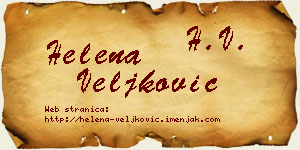 Helena Veljković vizit kartica